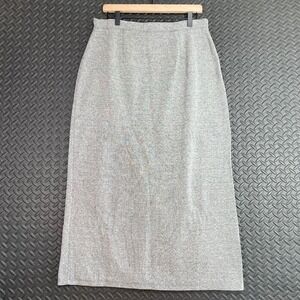 Vintage Villager Sports Liz Claiborne Midi Gray Skirt‎ Women's Size Large